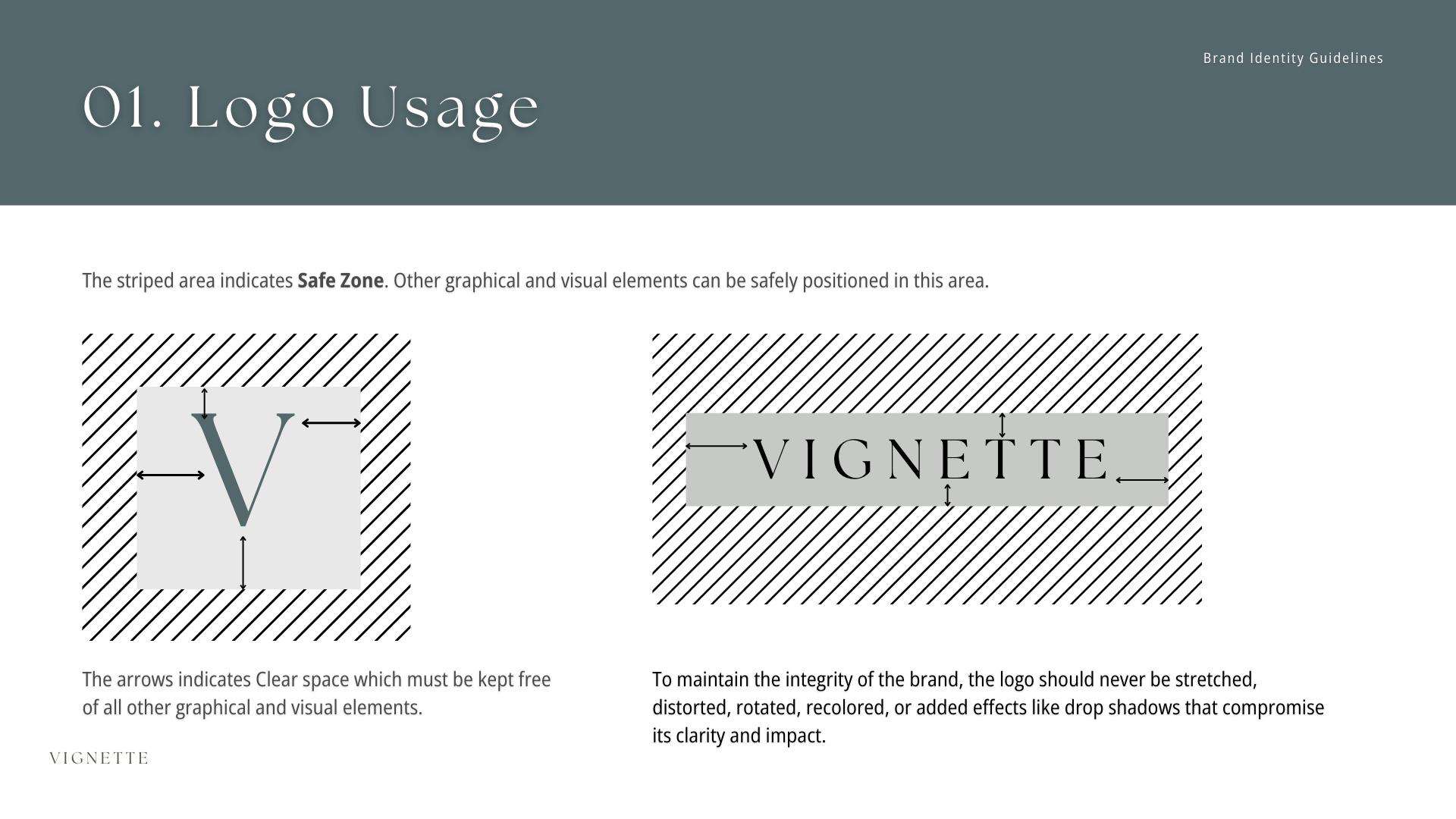 Logo monogram with grid